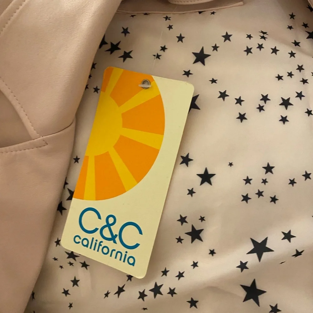 Toddler Pink Faux Leather Jacket - Picture 6 of 7